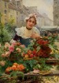 Schyver louis marie de la vendedora de flores 1898 parisina